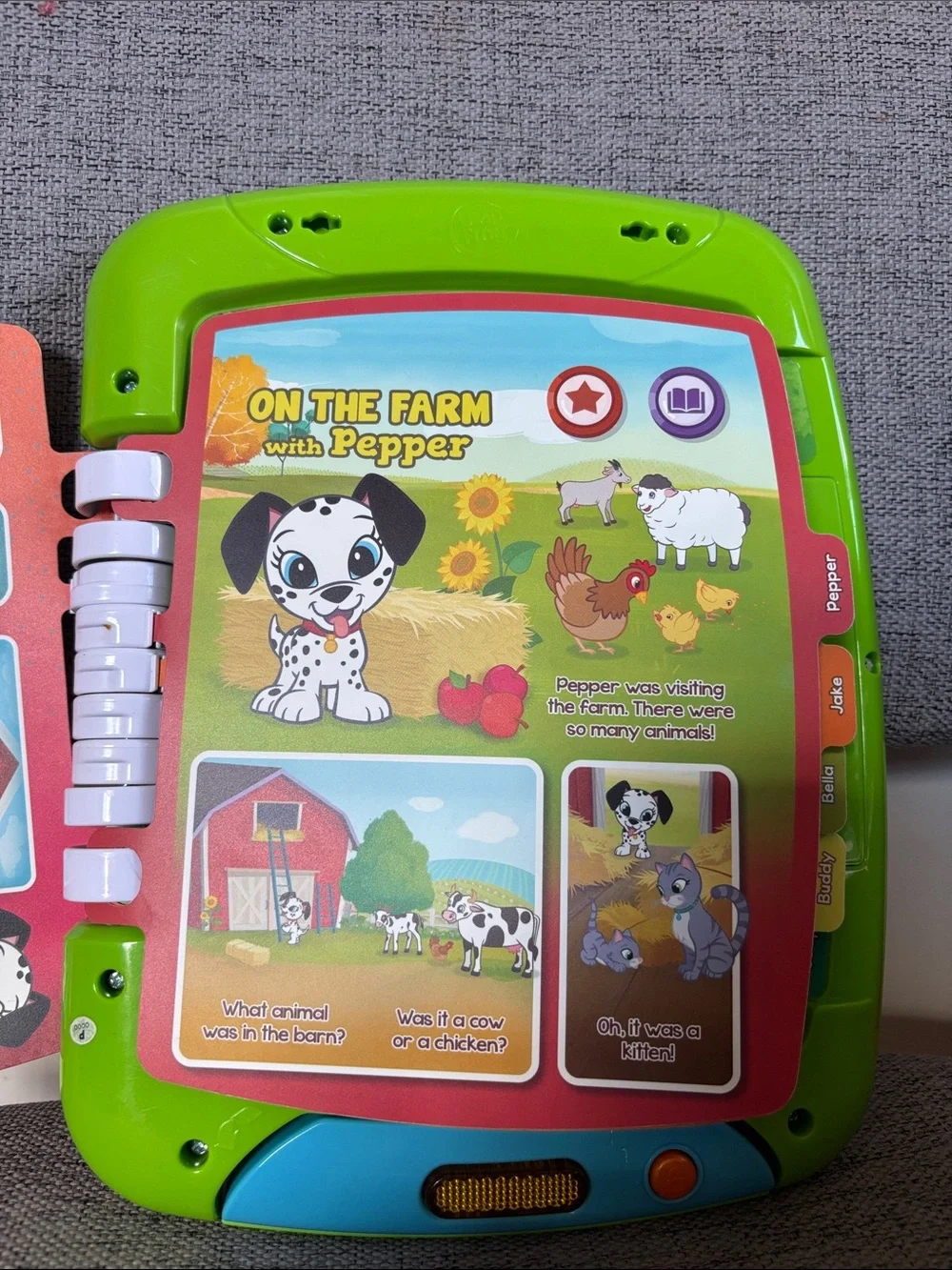 LeapFrog 2-in-1 Touch & Learn Tablet - Screen-Free Interactive Toy
